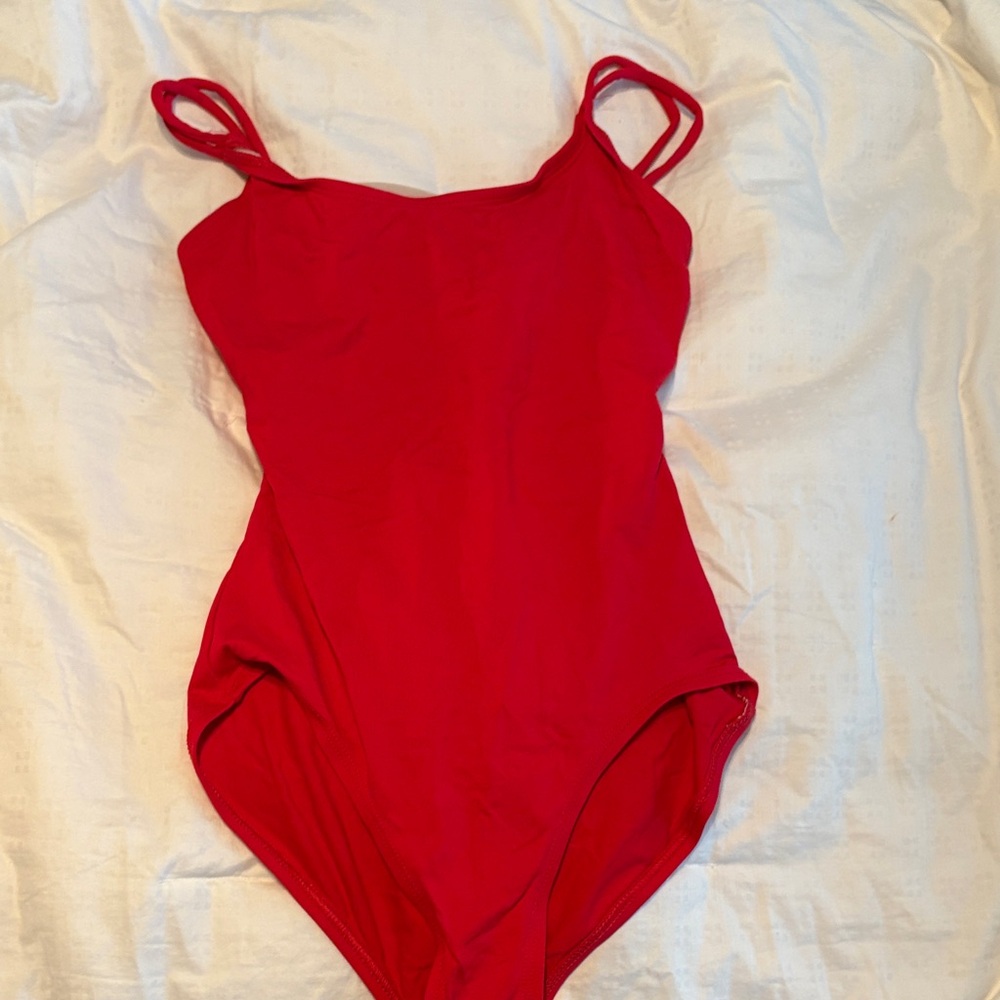 Red dance leotard
